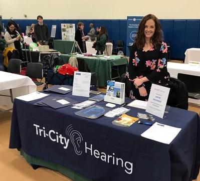 Hearing clinic staff at health fair