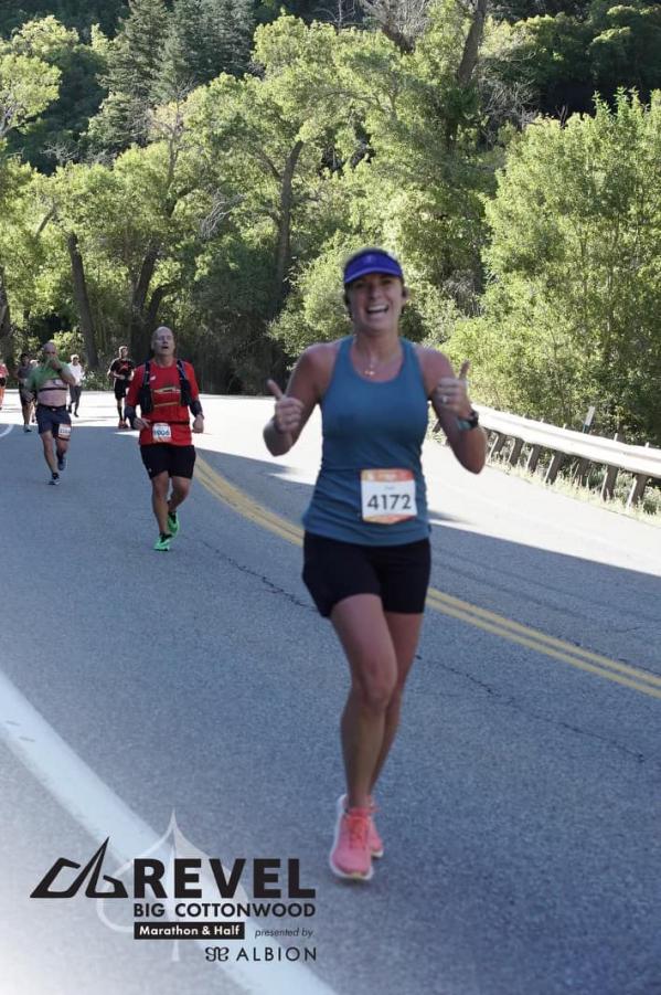 Dr. Palmer conquering the Revel Big Cottonwood Marathon!