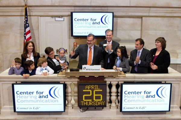 Center for Hearing and Communication rings the bell at the NY Stock Exchange