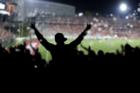 A man at a football game.