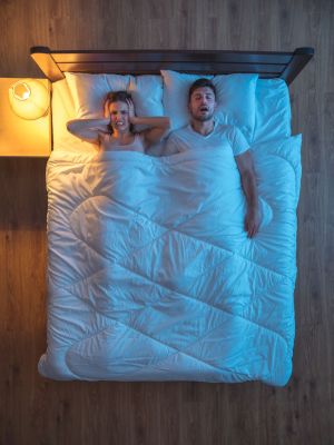 Snoring man upsets bed partner
